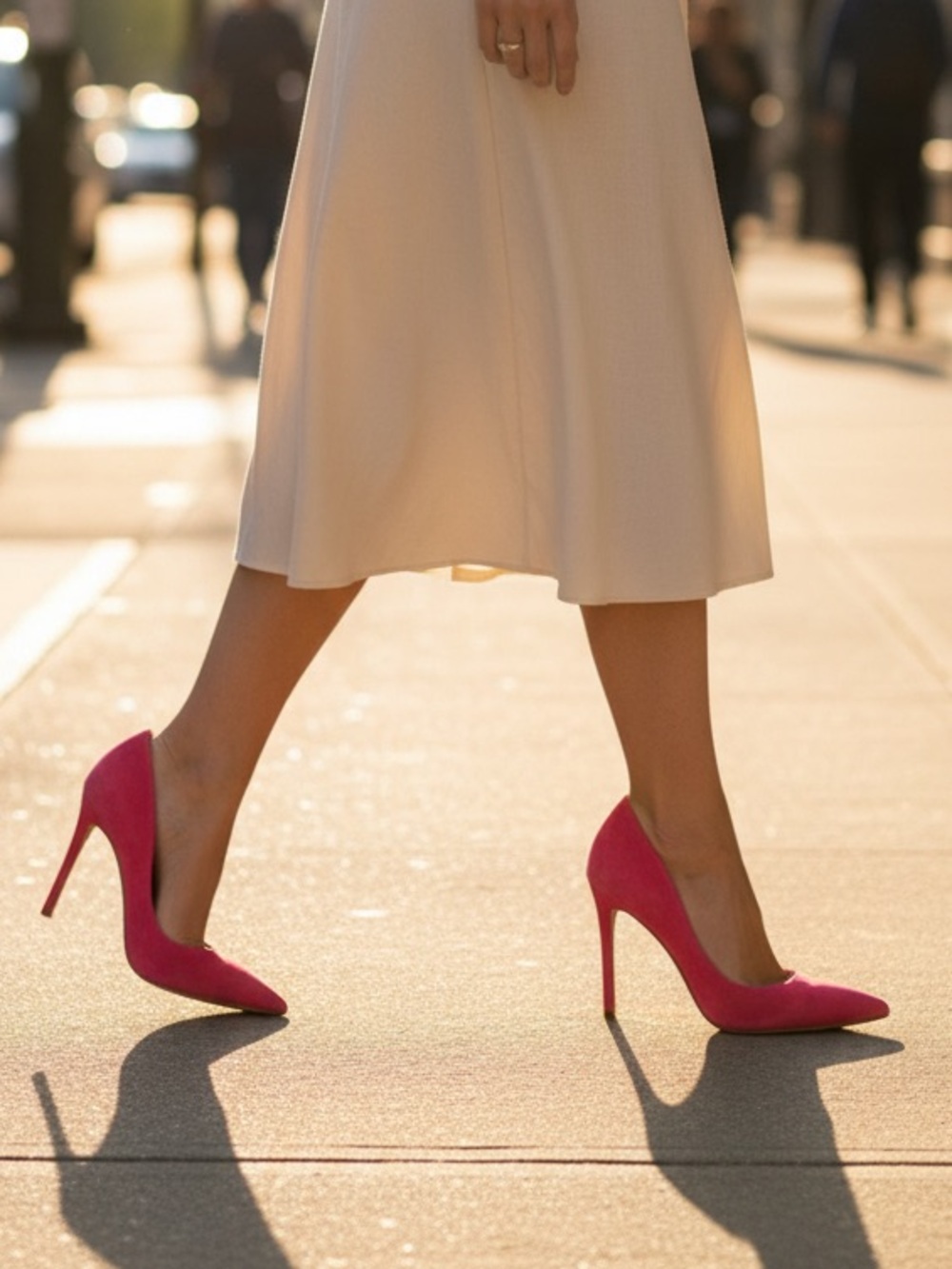 MICHAEL Michael Hot Pink Suede Heels